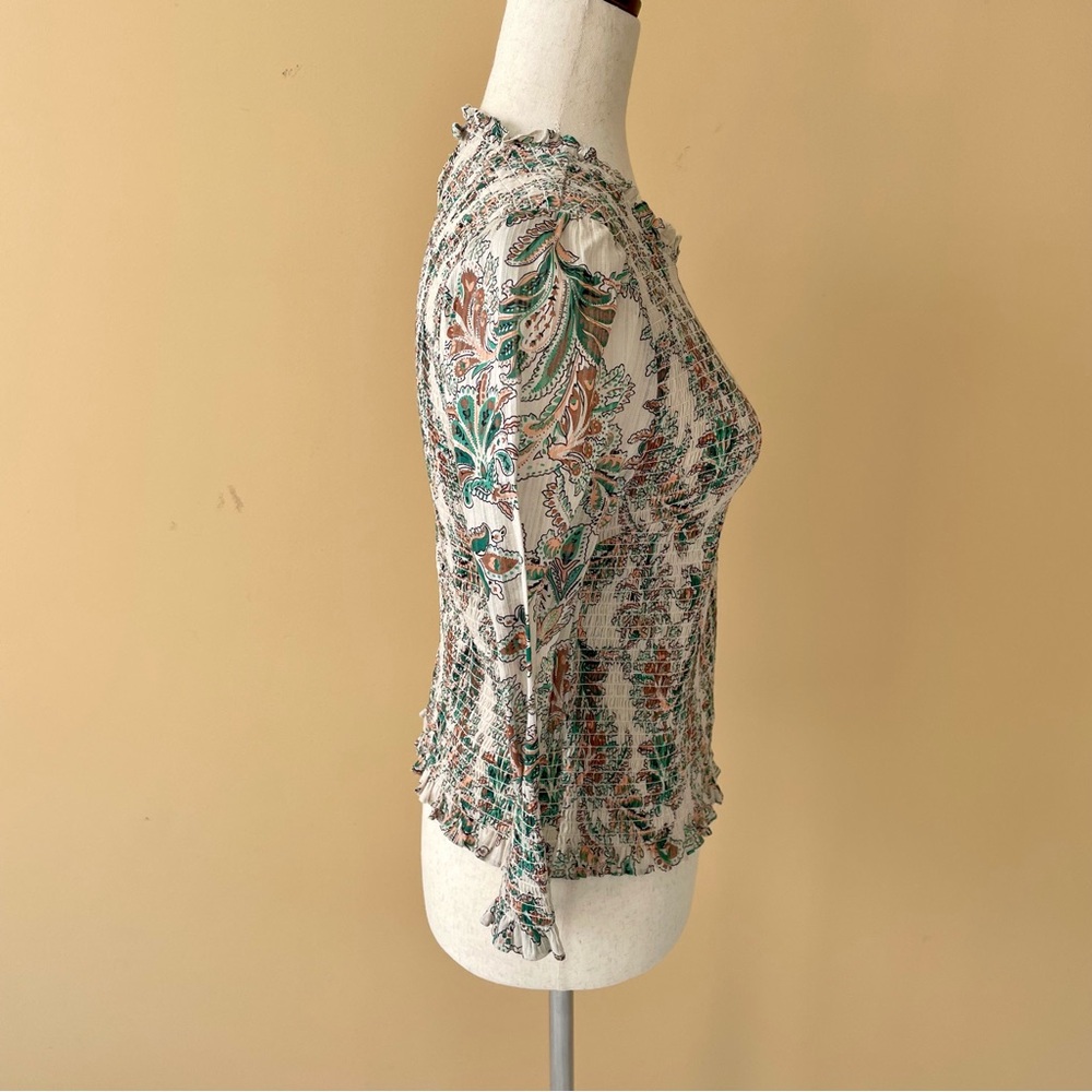 Veronica Beard Smocked Top - Picture 7 of 12